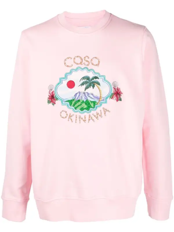 Casablanca Organic Cotton Embroidered-motif Multi-color Sweatshirt $1015