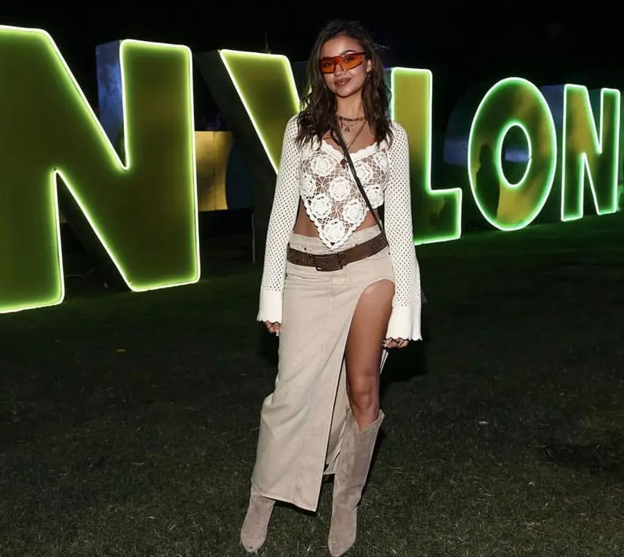 Madison Bailey outfit in Tularosa, Anine Bing , and Grlfrnd, 2023