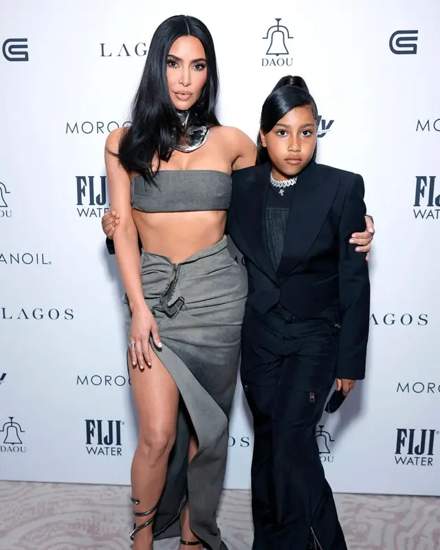 Kim Kardashian outfit in Dior, John Galliano, and Rick Owens, 2023