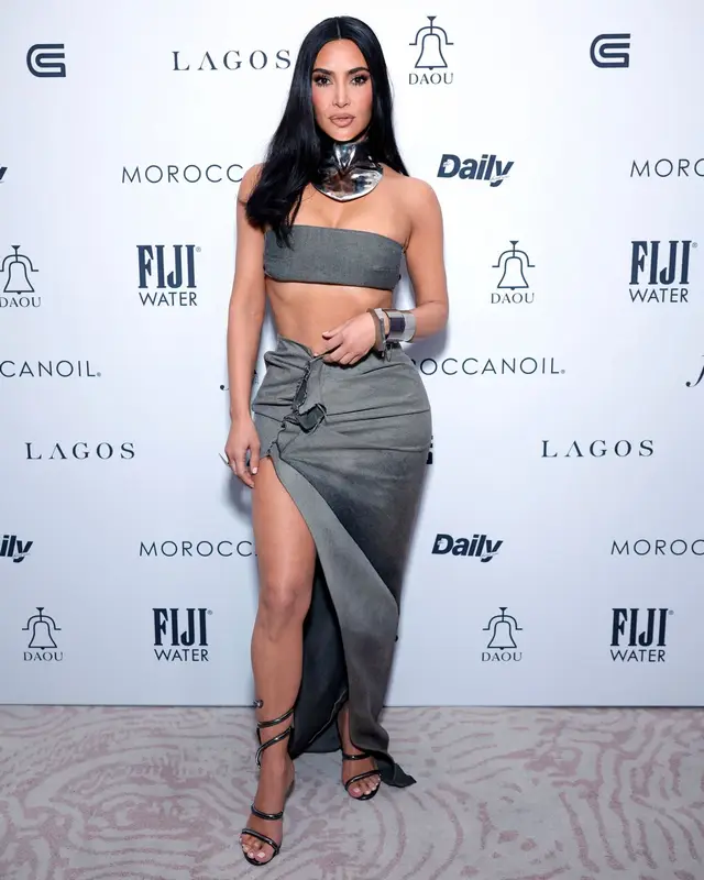 Kim Kardashian outfit in Dior, John Galliano, and Rick Owens, 2023