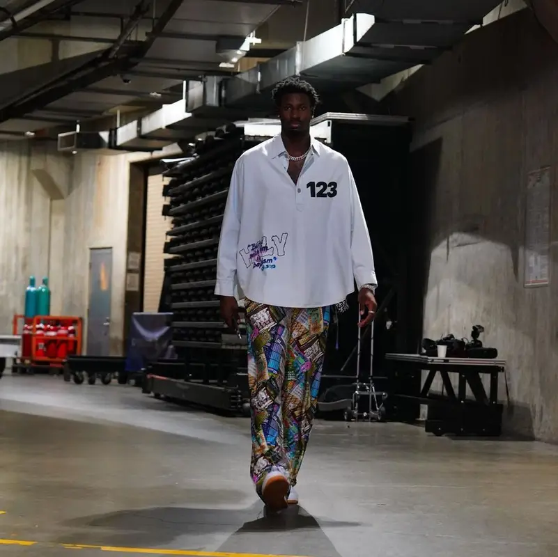 Jaren Jackson Jr. outfit in Rivington Roi Rebis, Vetements, and Nike, 2023