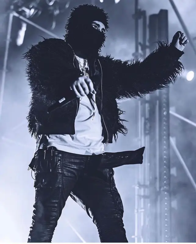 Yeat outfit in Vivienne Westwood, Rick Owens, and Lemeget, 2023