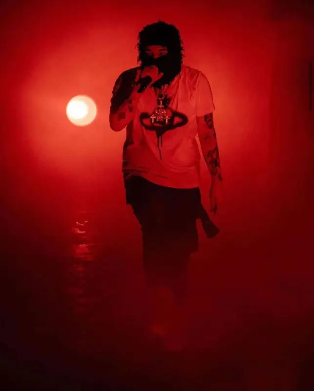 Yeat outfit in Vivienne Westwood, Rick Owens, and Lemeget, 2023