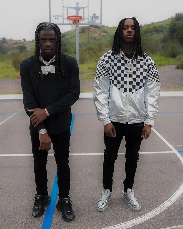 Polo G outfit in Celine, Amiri, and Louis Vuitton, 2023