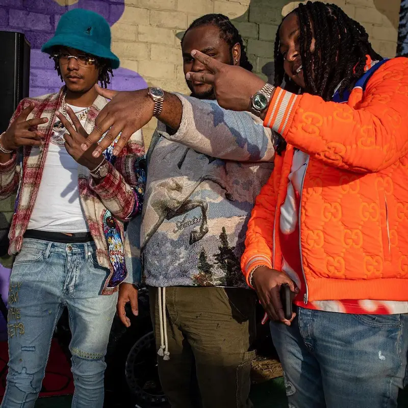 Tee Grizzley outfit in Amiri, Valabasas, and Louis Vuitton, 2023