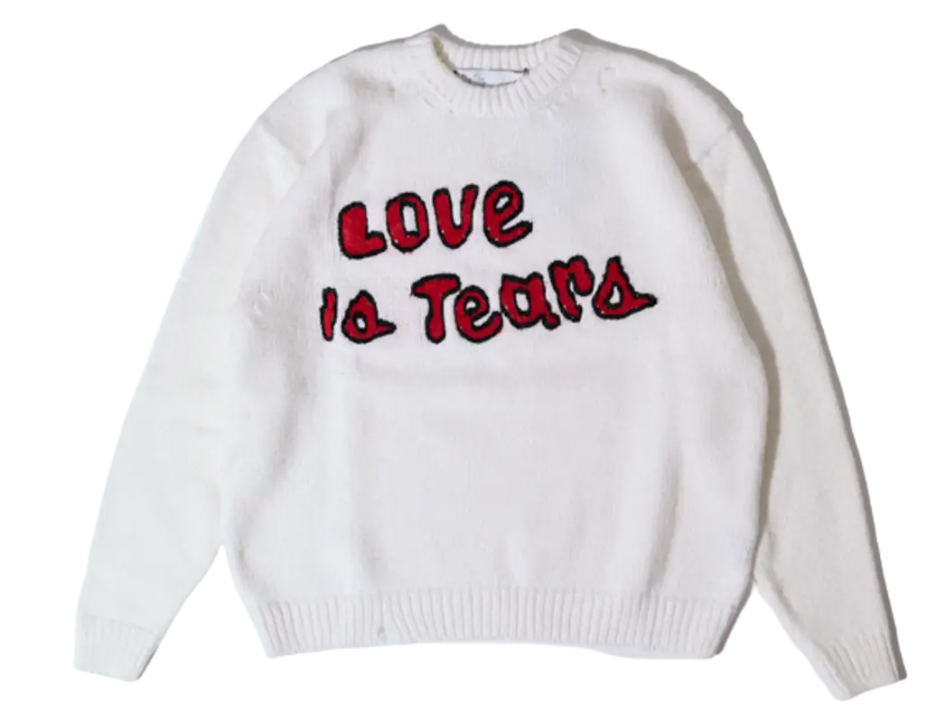 Paly Love is Tears White Logo Sweater $990