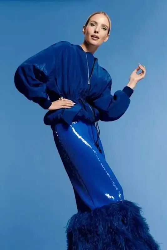Leonie Hanne outfit in David Koma, 2023