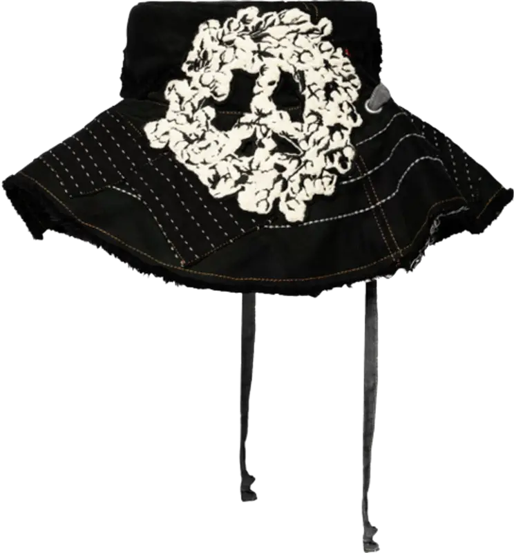 Denim Tears Black Patchwork Peace Sign Hat $300