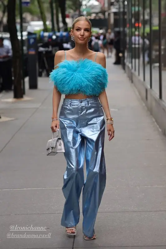 Leonie Hanne outfit in David Koma, 2022