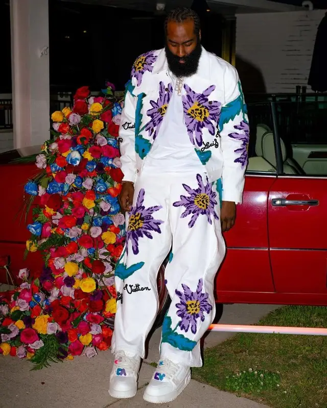 James Harden outfit in Louis Vuitton, 2023