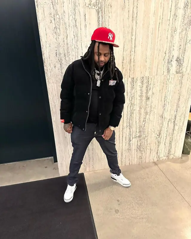 Babyface Ray outfit in Gucci, Jordan, and New Era, 2023