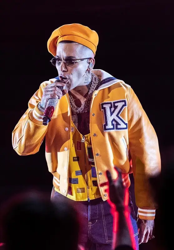 Sfera Ebbasta outfit in Kenzo and Chrome Hearts, 2023