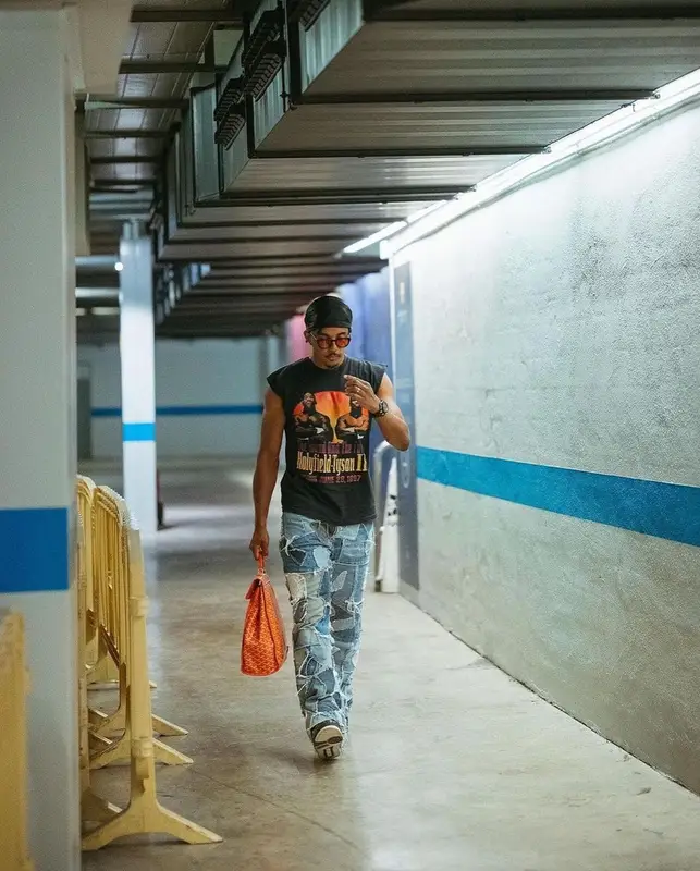 Jules Kounde outfit in Vintage, Gallery Dept., and Goyard, 2023