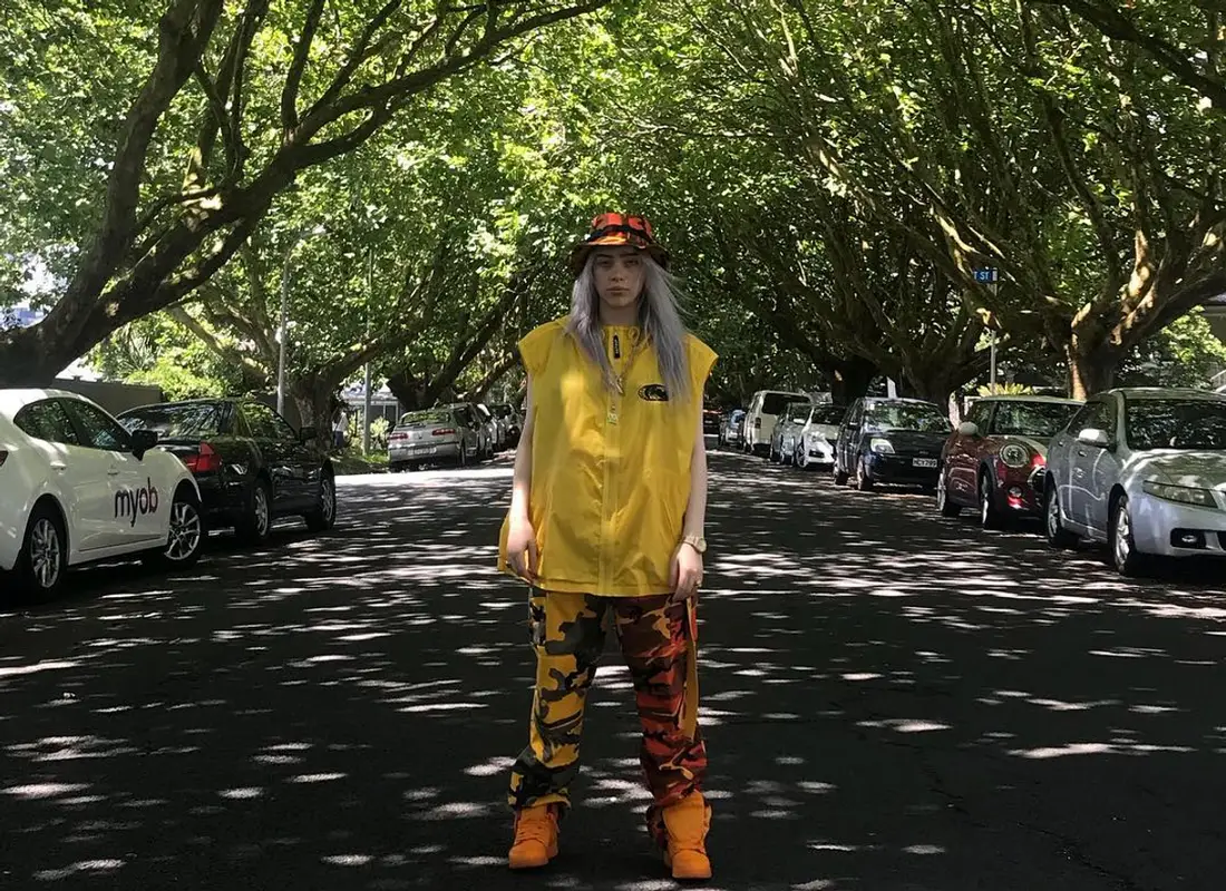 Billie Eilish outfit in Rothco, 2023