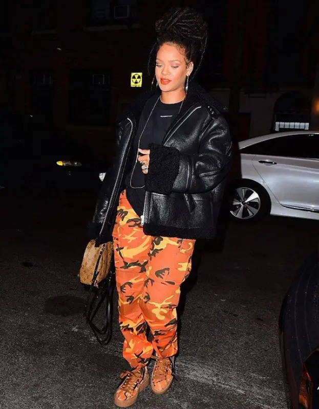 Rihanna outfit in Rothco, 2023