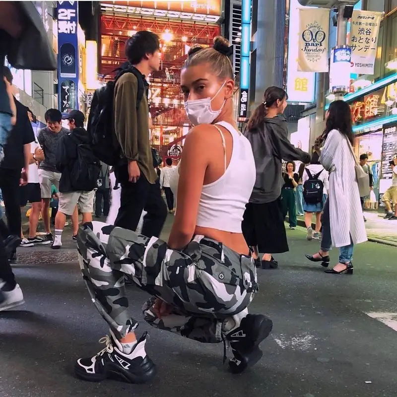 Hailey Bieber outfit in Rothco, 2023