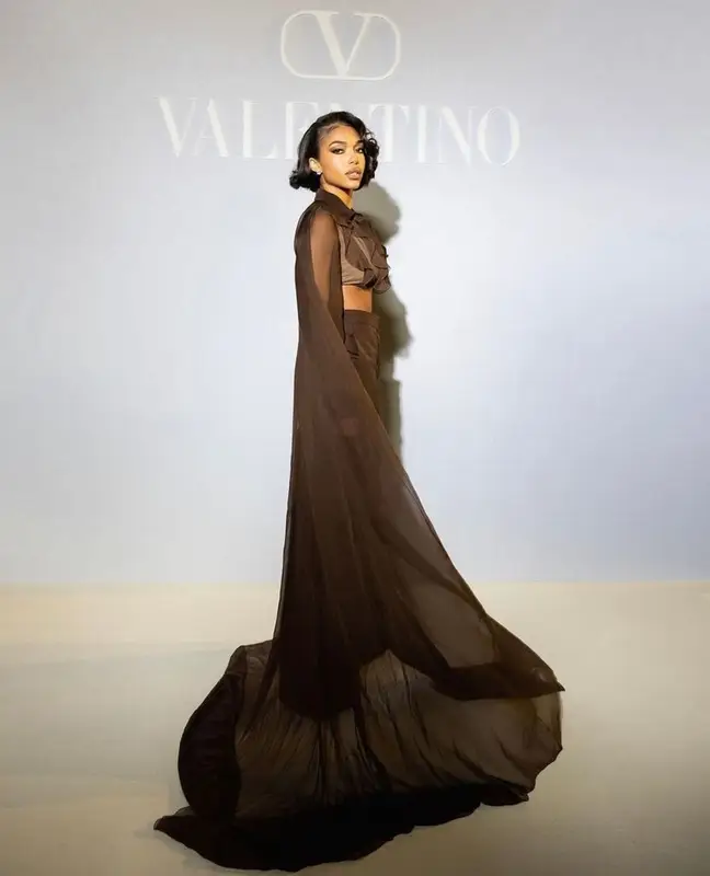 Lori Harvey outfit in Valentino and Valentino Garavani, 2023