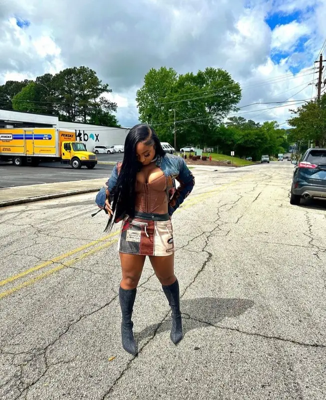 Reginae Carter outfit in Jaded London and Diesel, 2023