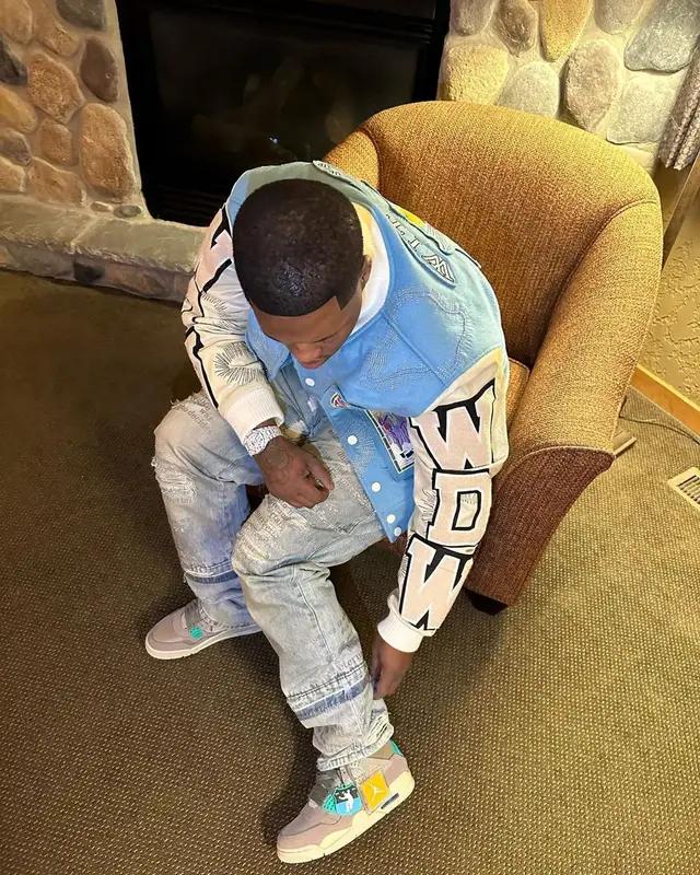 Lil Zay Osama outfit in Who Decides War, Jordan, and Union Los Angeles, 2023