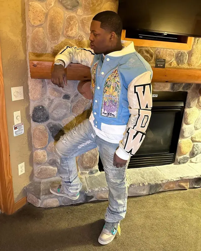 Lil Zay Osama outfit in Who Decides War, Jordan, and Union Los Angeles, 2023