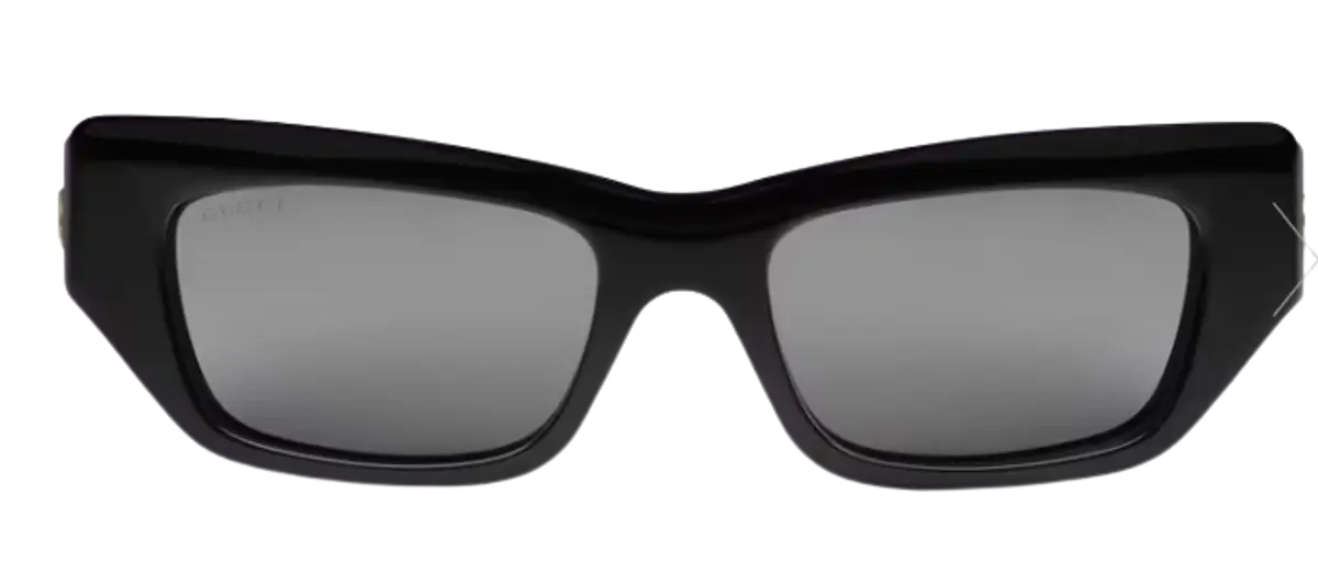 Gucci Rectangular Black Frame Sunglasses $565