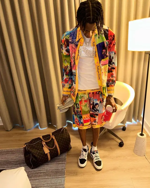 Soulja Boy outfit in KidSuper, Nike, and Travis Scott Merch, 2023