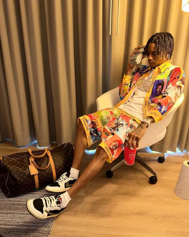 Soulja Boy outfit in KidSuper, Nike, and Travis Scott Merch, 2023