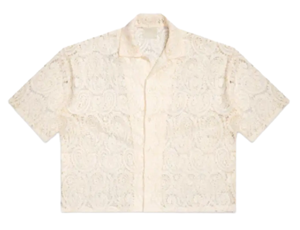 Nostalgia Cream Paisley Button Up Shirt $80