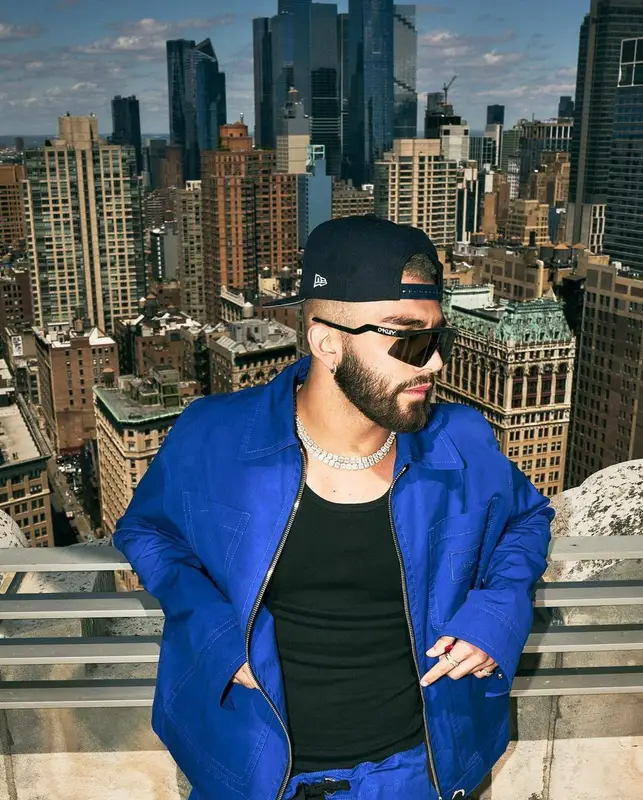 Manuel Turizo outfit in Versace and Oakley, 2023
