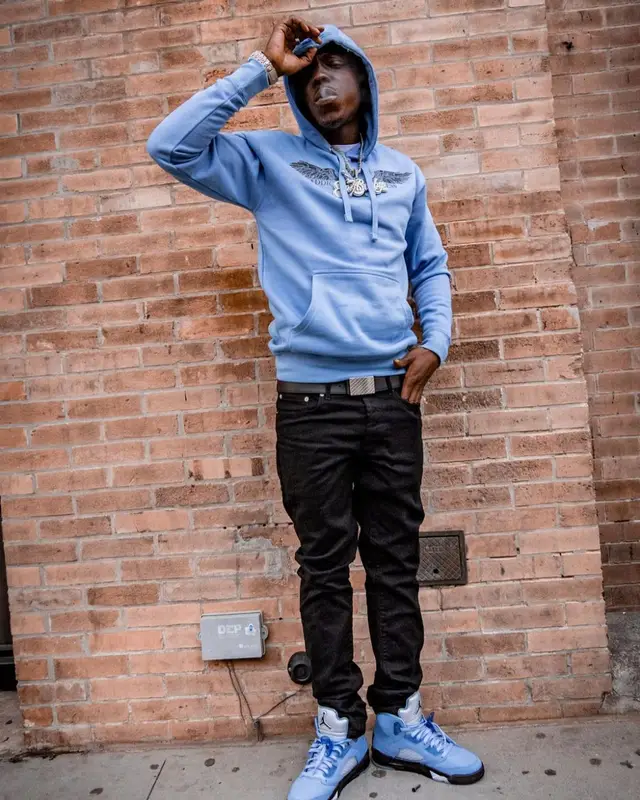 Bobby Shmurda outfit in Hanes, Ksubi, and Jordan, 2023
