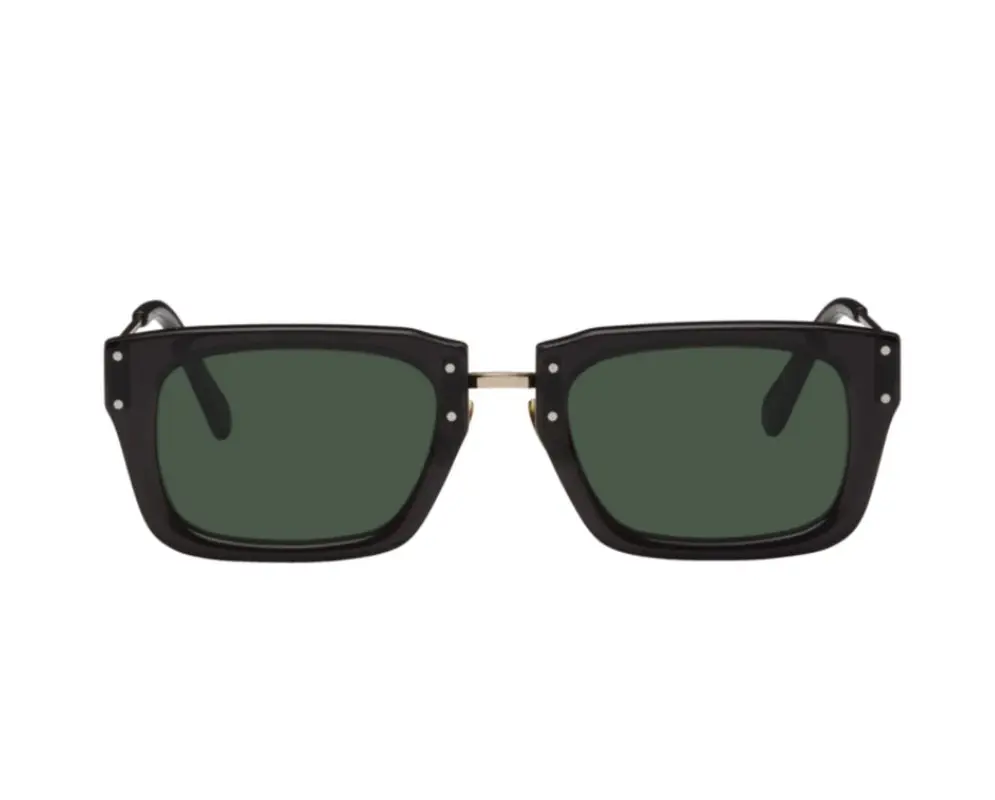 Jacquemus Black Le Raphia “Les Lunettes Soli” Sunglasses $415