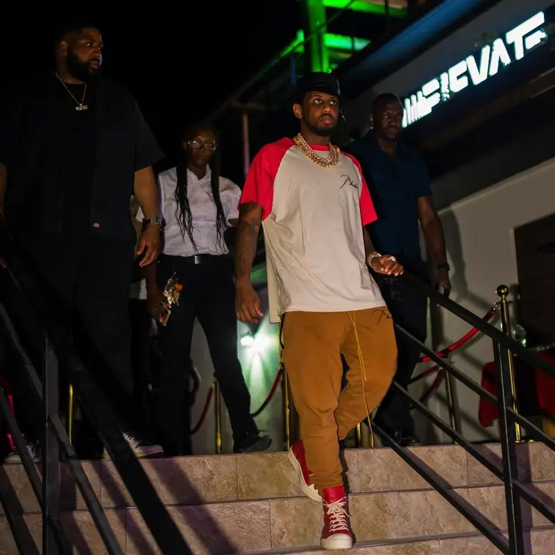 Fabolous outfit in Rhude, Rick Owens, and Loewe, 2023
