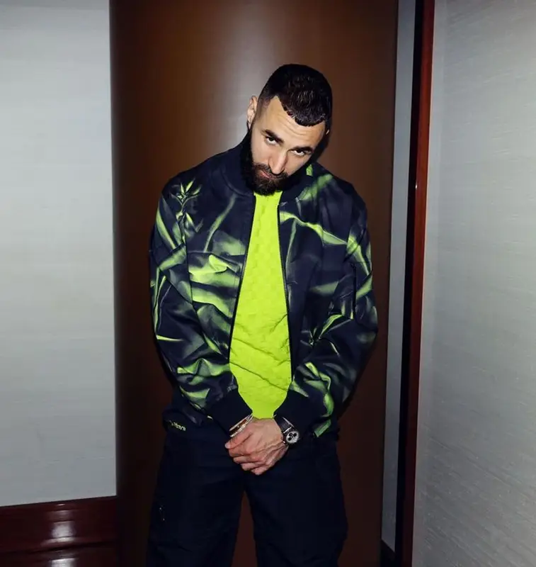 Karim Benzema outfit in Louis Vuitton, 2023