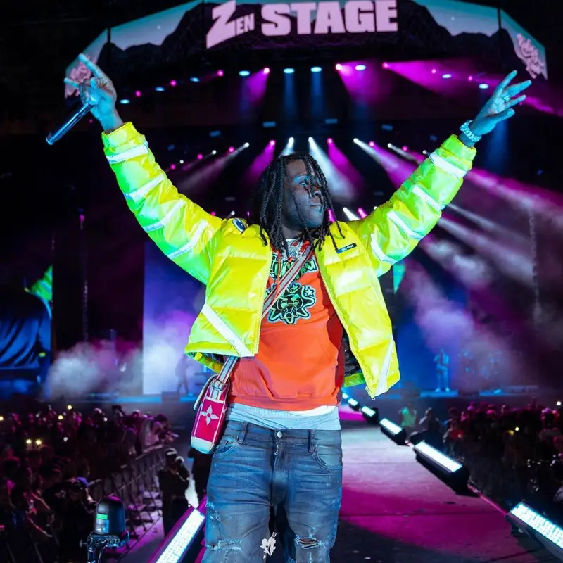 Chief Keef outfit in Undercover, Amiri, and Jordan, 2019