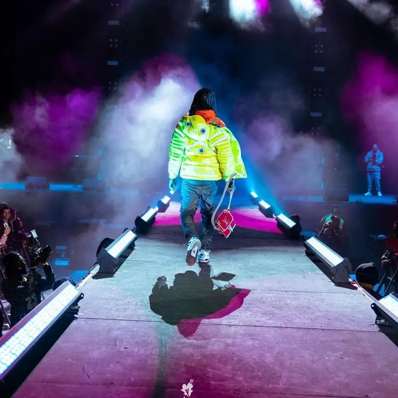 Chief Keef outfit in Undercover, Amiri, and Jordan, 2019