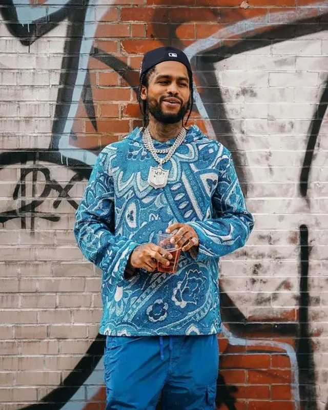 Dave East outfit in Jeffersons and New Era, 2023