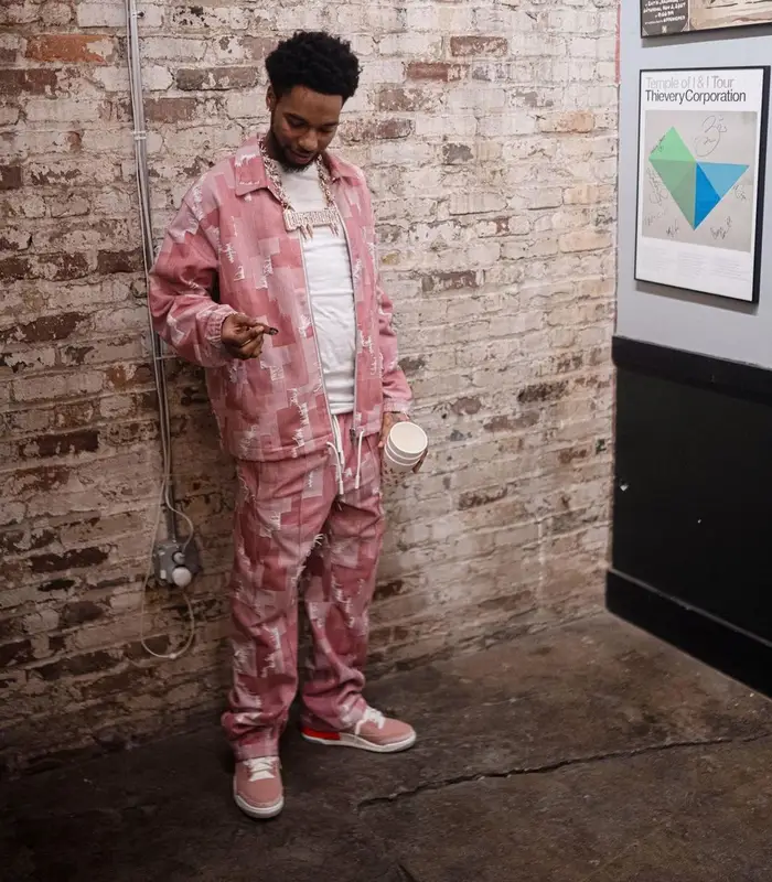 Key Glock outfit in Marcelo Burlon County of Milan and Jordan, 2023