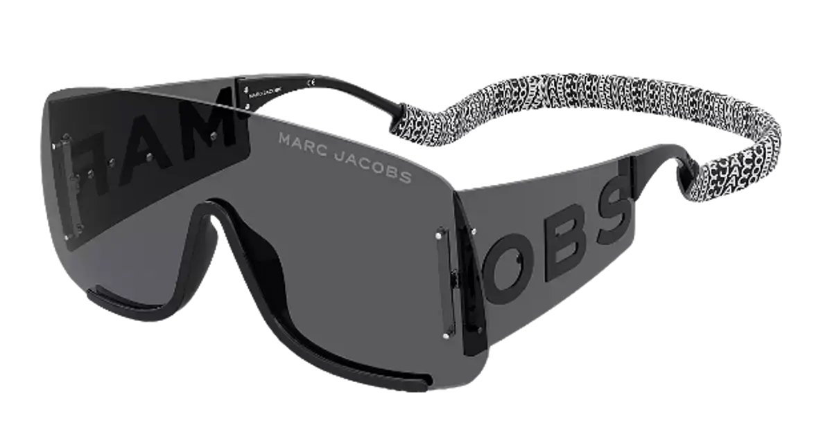 Marc Jacobs Runway Monogram Shield Black Sunglasses $495