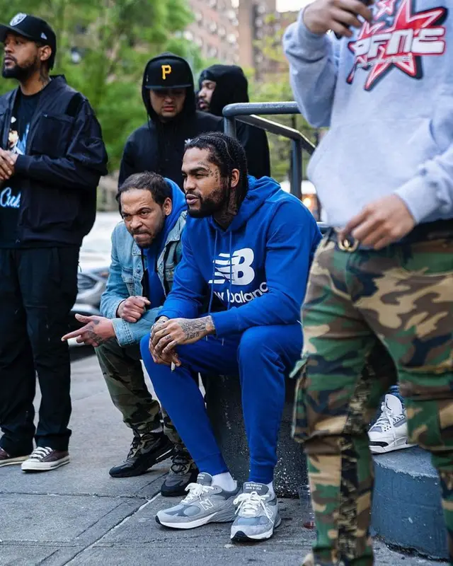 Dave East outfit in New Balance, 2023