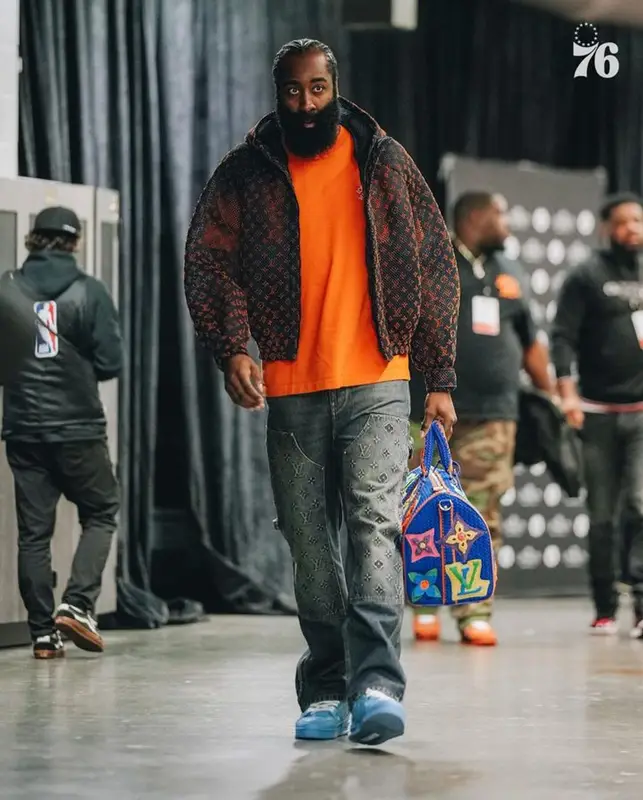 James Harden outfit in Louis Vuitton, 2023