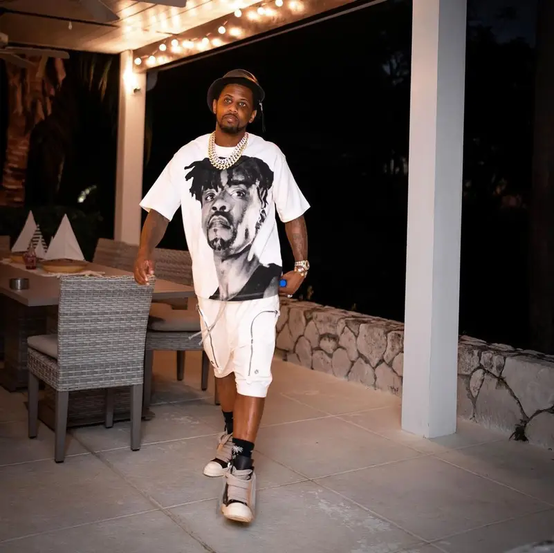 Fabolous outfit in Rick Owens, Loewe, and Rhude, 2023