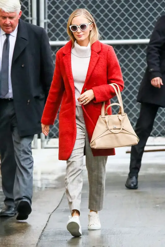 Emily Blunt outfit in Axel Arigato, 2020