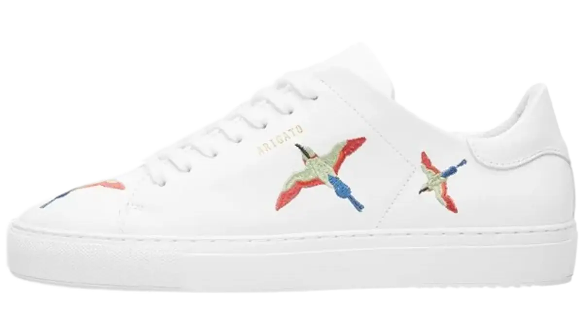 Axel Arigato White Clean 90 Bird Embroidery Sneakers $189