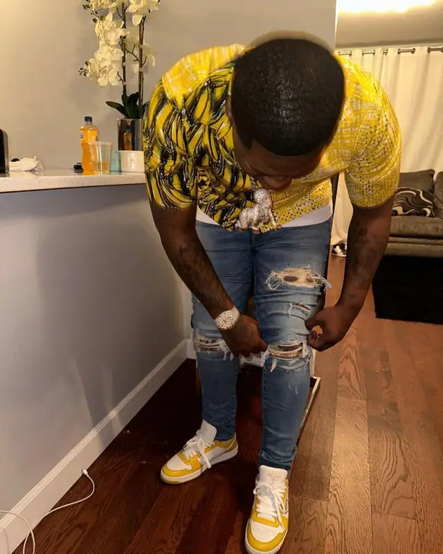 Lil Zay Osama outfit in Prada and Amiri, 2023
