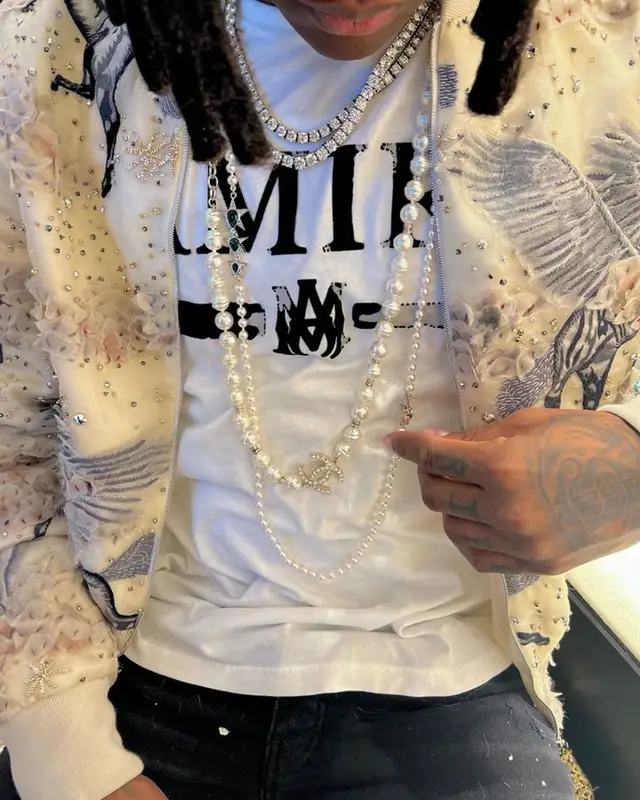 Lil Durk outfit in Amiri, 2023