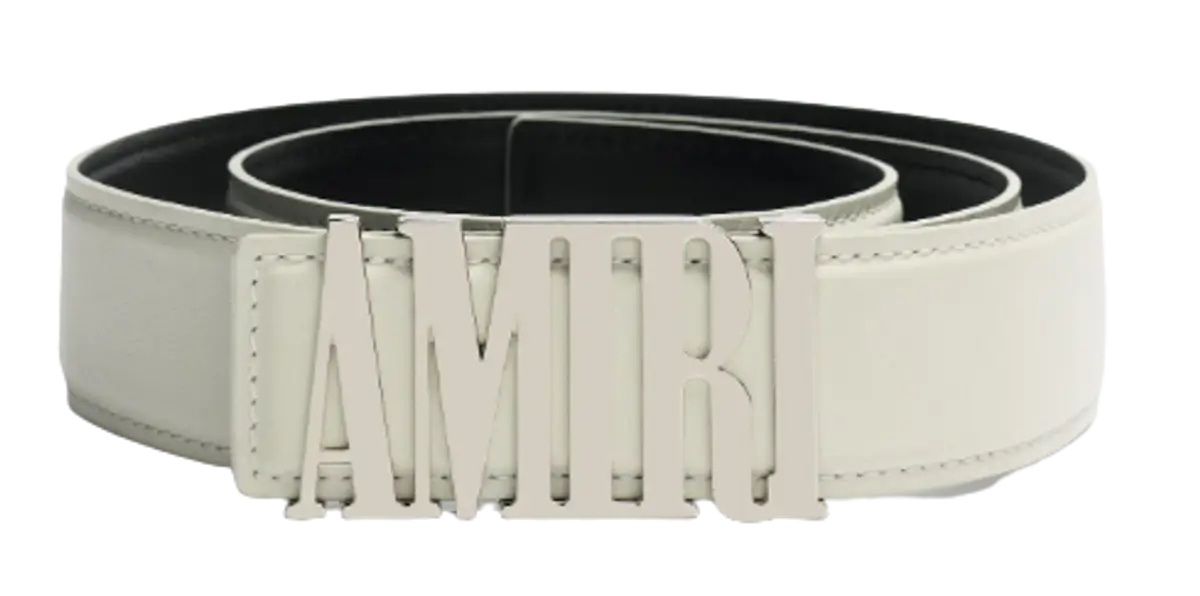 Amiri Alabaster Nappa 4cm Belt $490