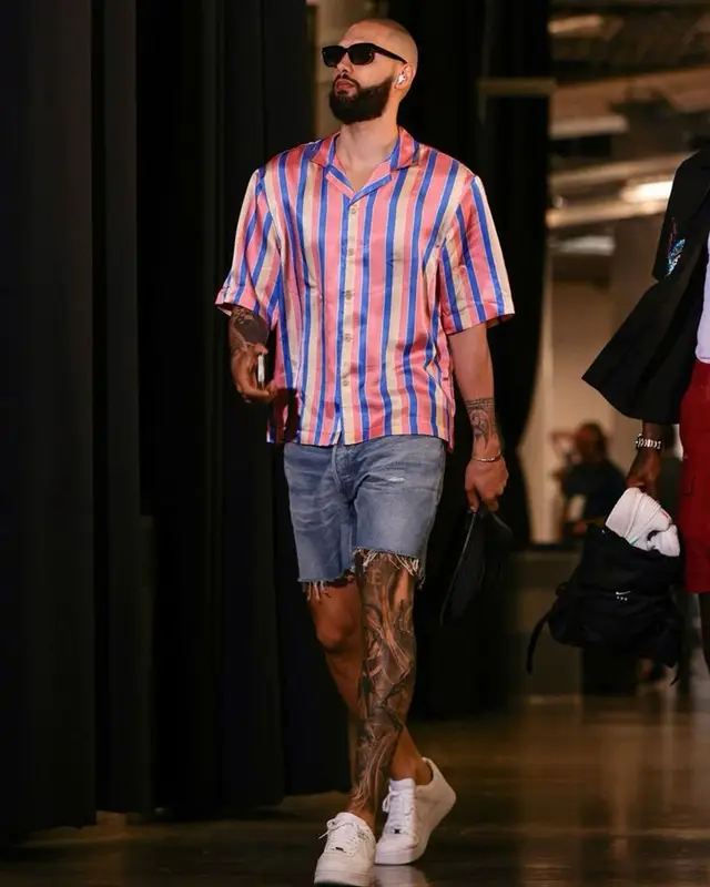 Evan Mehdi Fournier outfit in Dries Van Noten, Celine, and Nike, 2023