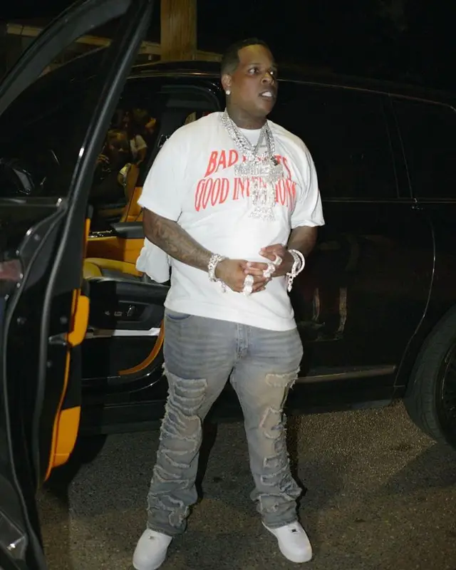 Finesse2tymes outfit in Vlone, Homme + Femme, and Nav Merch, 2023