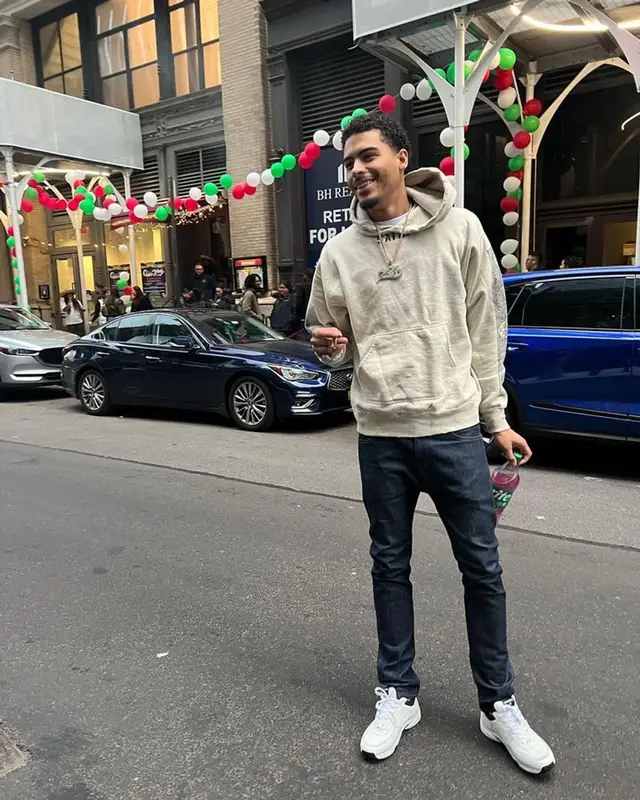 Jay Critch outfit in Denim Tears, Celine, and Chanel, 2023