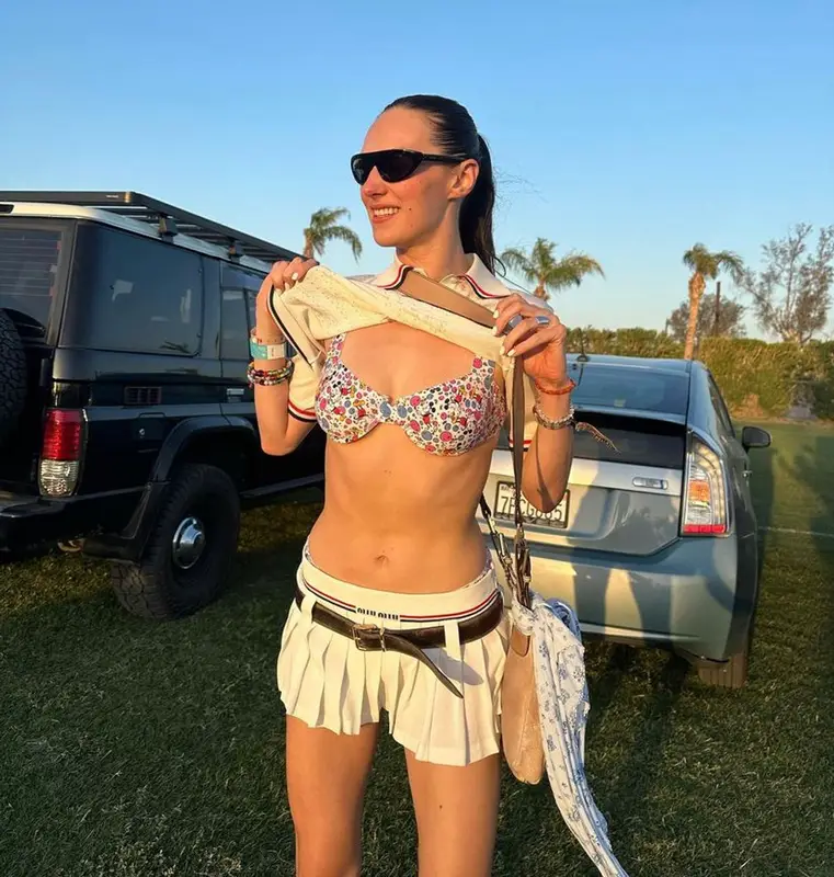 Devon Carlson outfit in Miu Miu, 2023